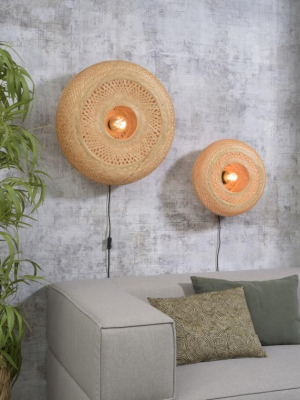 Wandlamp, ronde wandlampen, sfeerverlichting, bamboe lampen, naturel, verlichting happy home