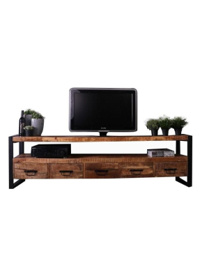 Tv meubel mangohout 210 cm