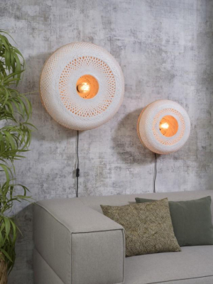 ronde wandlampen, witte naturel lampen, bamboe lampen, happy home lampen